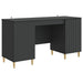 Skrivebord med hylle Svart 142,5 x 50 x 75 cm Konstruert tre