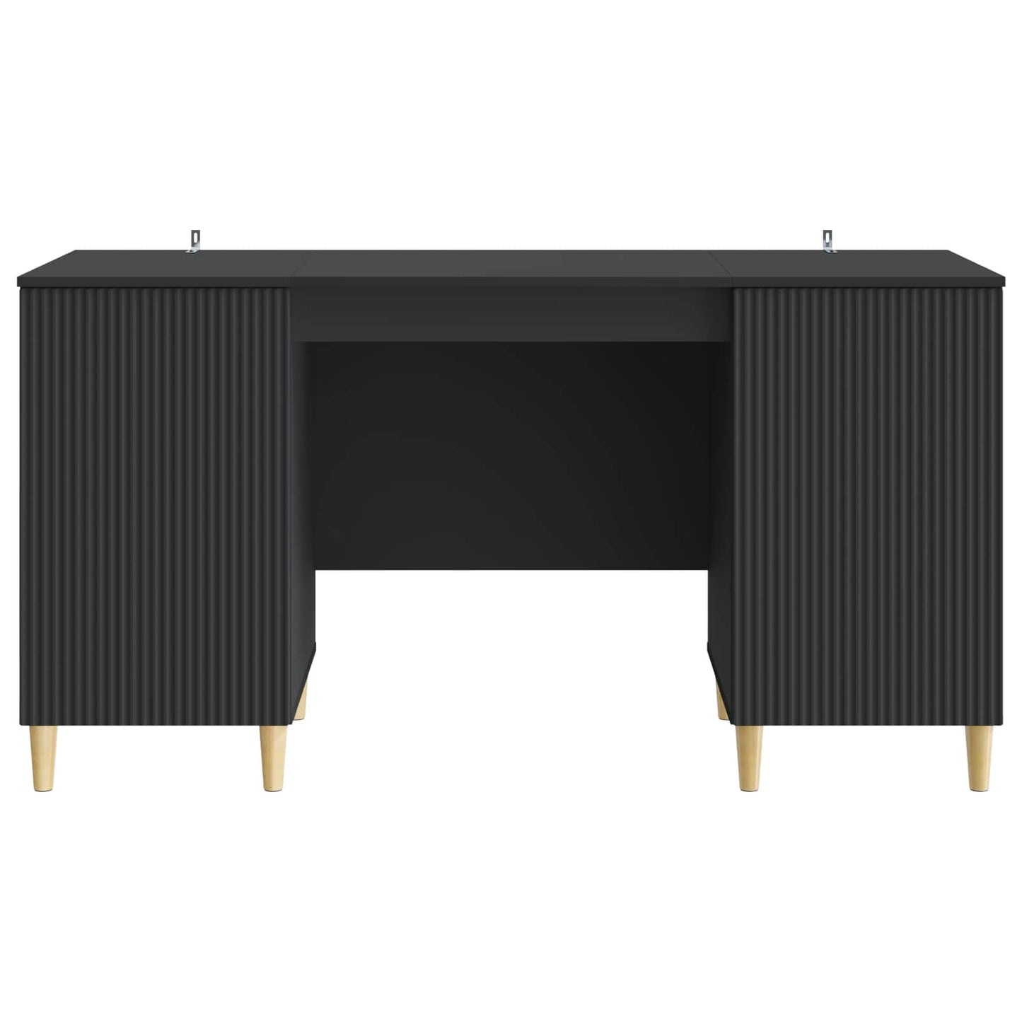 Skrivebord med hylle Svart 142,5 x 50 x 75 cm Konstruert tre