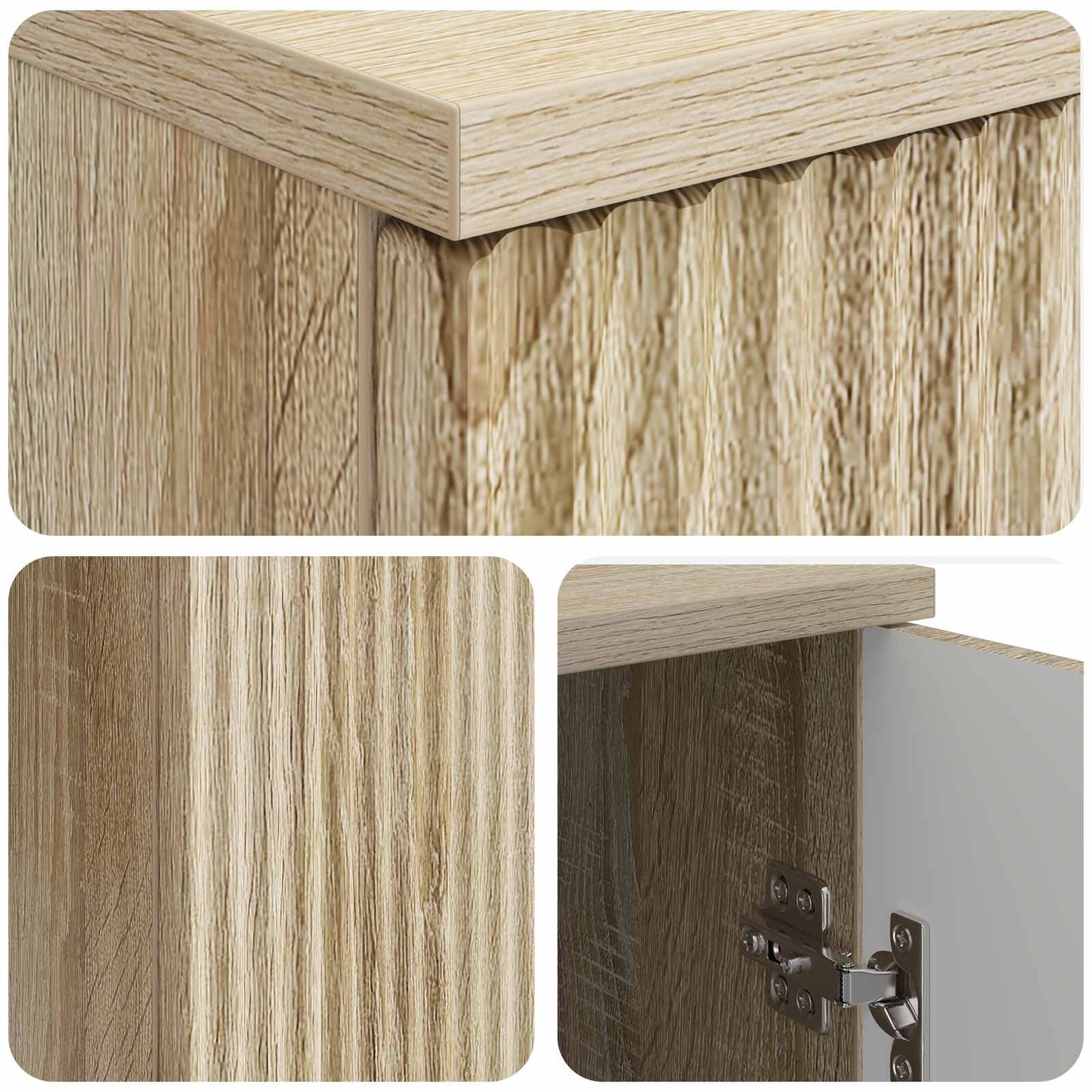Skrivebord med dør Sonoma eik 142,5 x 50 x 75 cm Konstruert tre