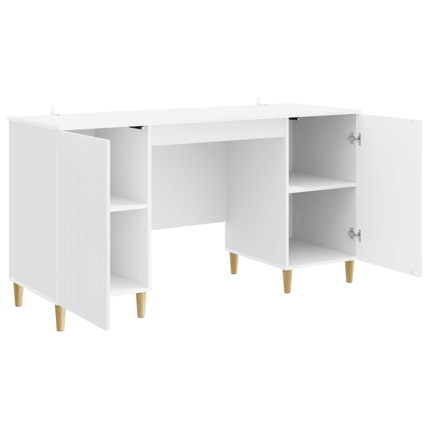 Skrivebord Høgglans hvit 142,5 x 50 x 75 cm Konstruert tre