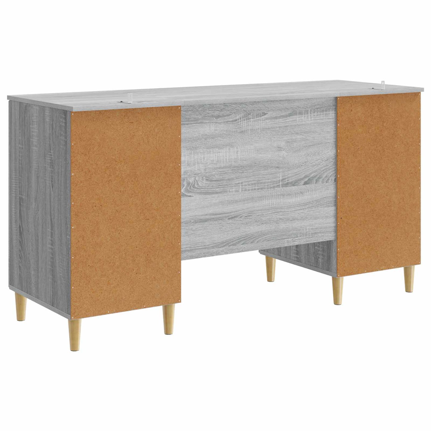 Skrivebord med dør Grå sonoma 142,5 x 50 x 75 cm Konstruert tre