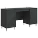 Skrivebord med hylle Svart 142,5 x 50 x 75 cm Konstruert tre
