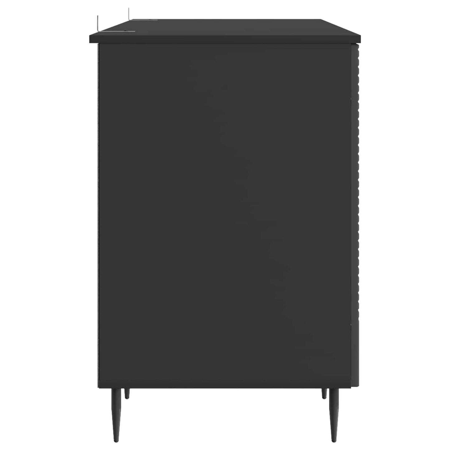 Skrivebord med hylle Svart 142,5 x 50 x 75 cm Konstruert tre