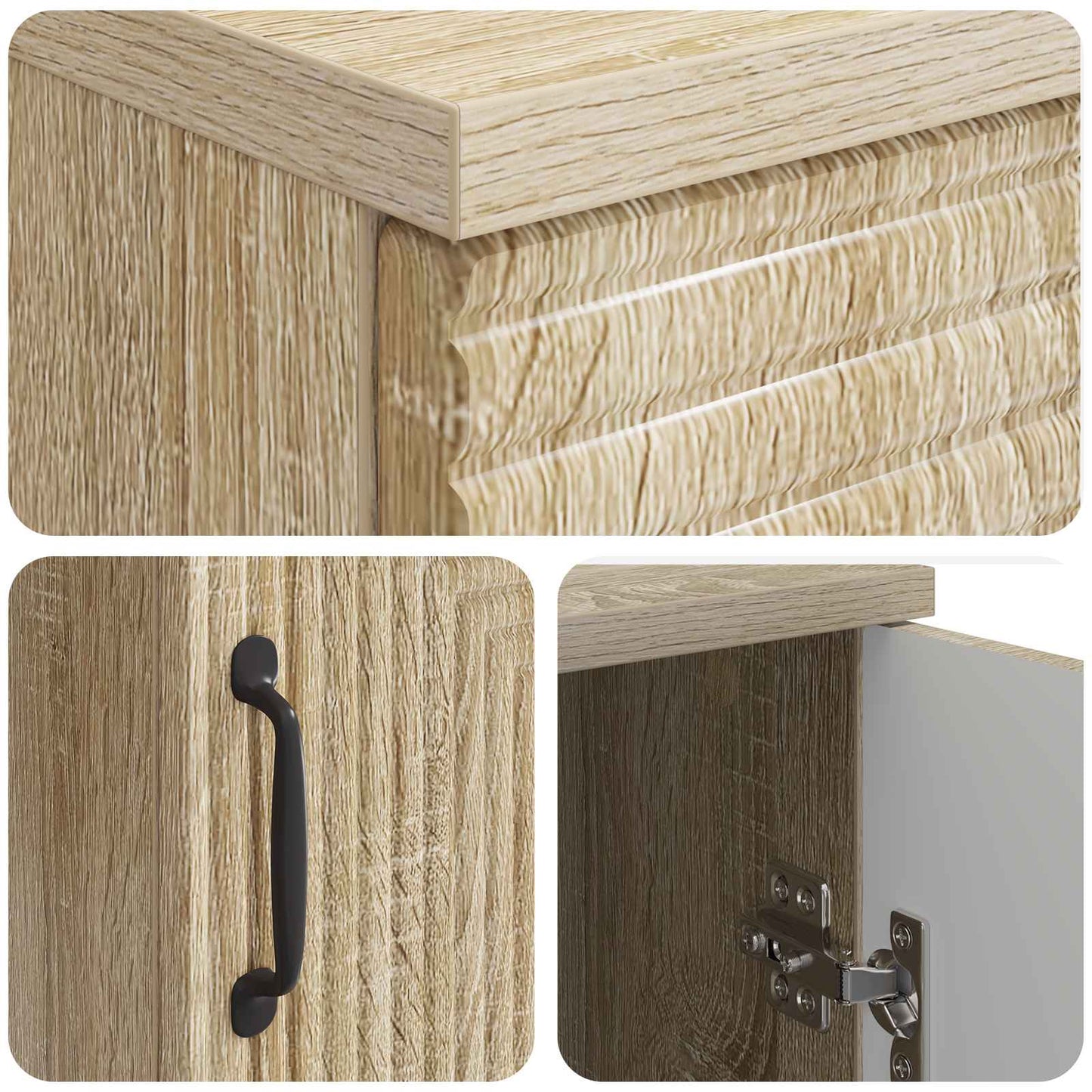 Skrivebord med dør Sonoma eik 142,5 x 50 x 75 cm Konstruert tre