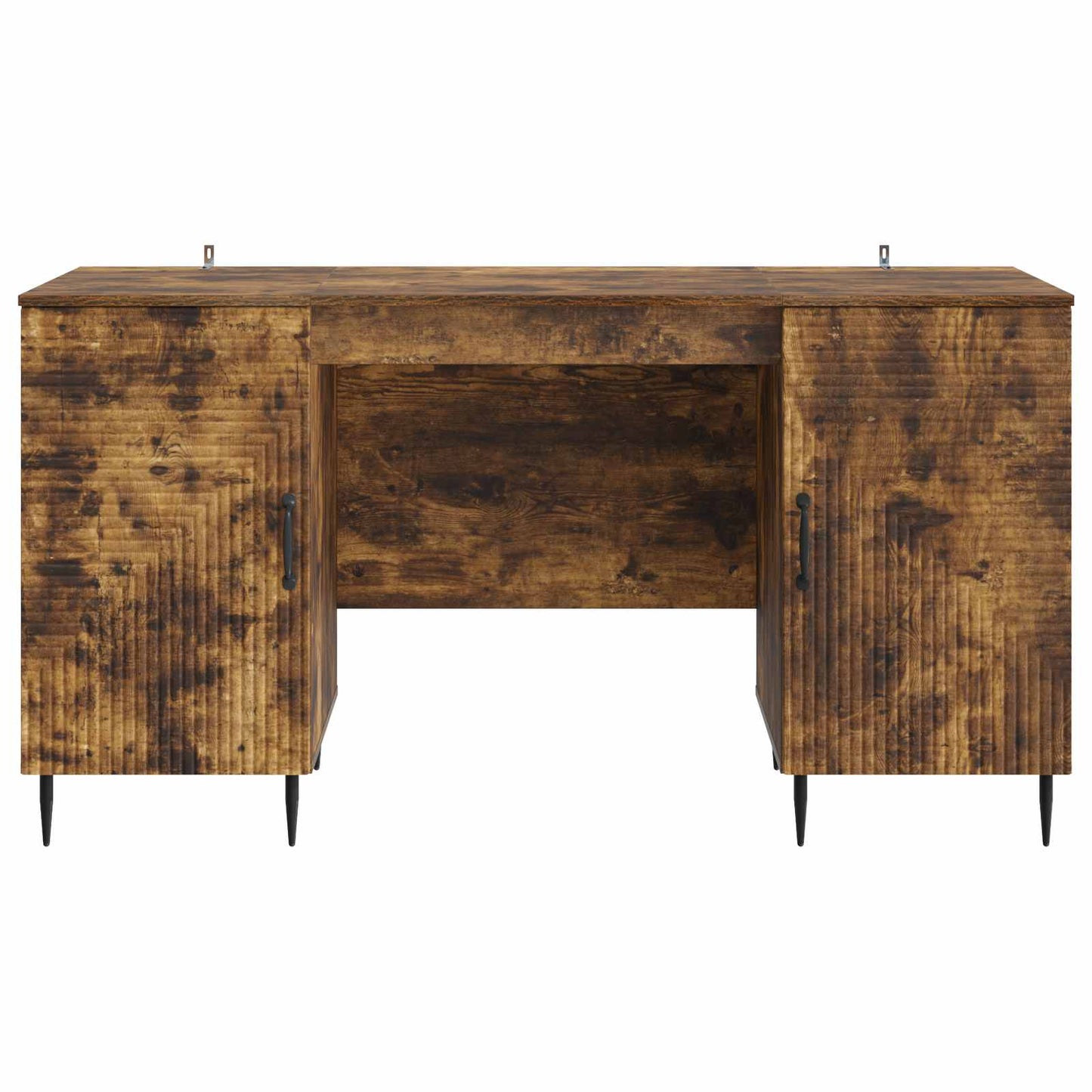 Skrivebord med hylle Røkt Eik 142,5 x 50 x 75 cm Konstruert tre