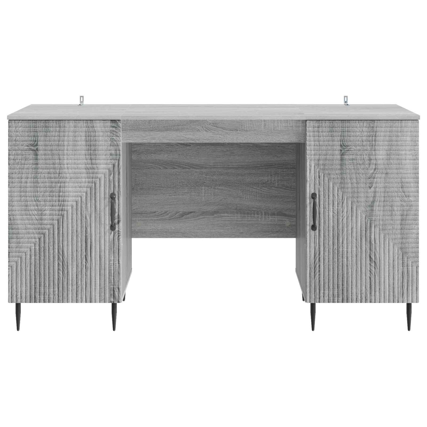 Skrivebord med dør Grå sonoma 142,5 x 50 x 75 cm Konstruert tre