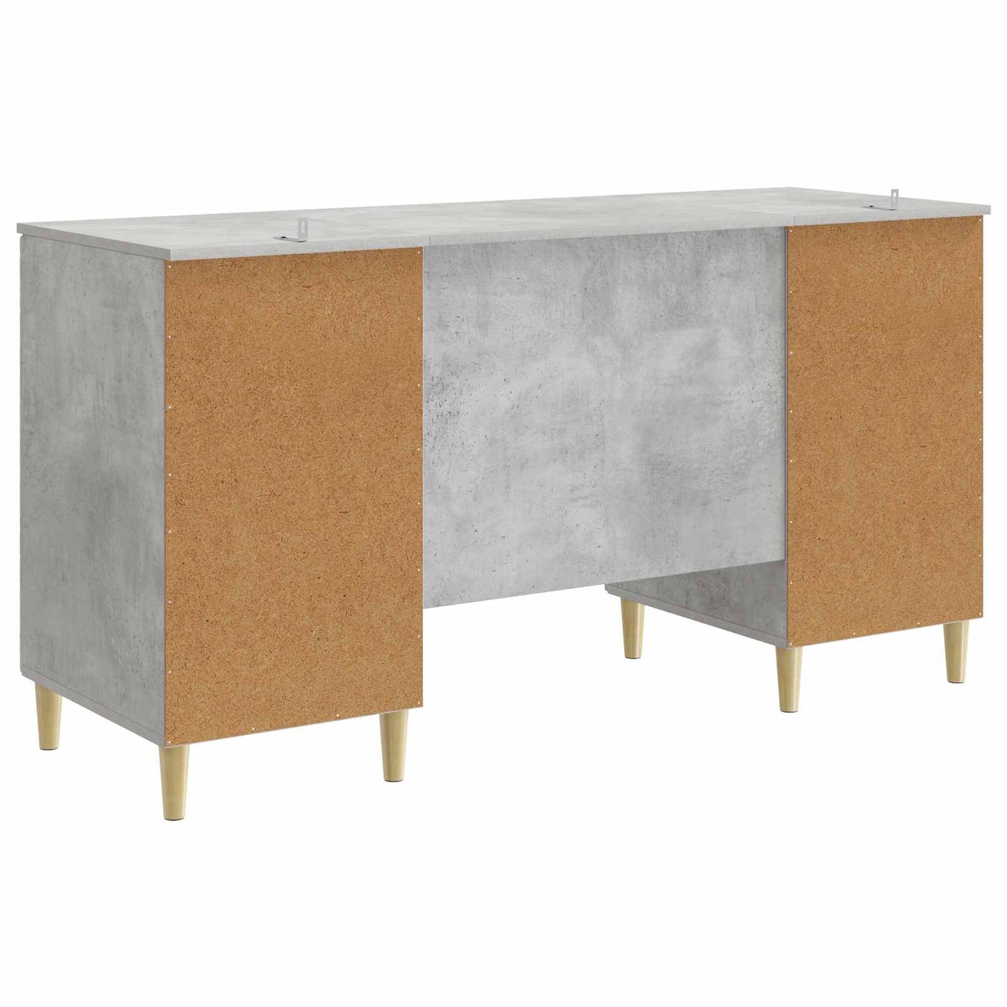 Skrivebord Betonggrå Konstruert tre 142,5 x 50 x 75 cm