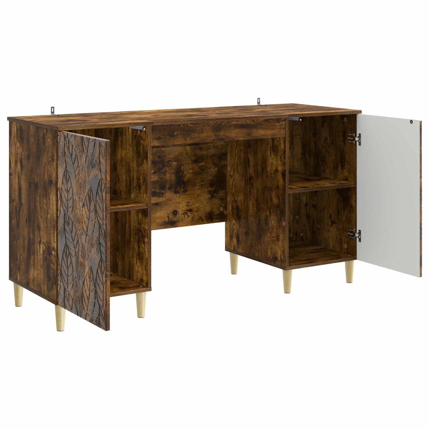 Skrivebord Røkt Eik Konstruert tre 142,5 x 50 x 75 cm