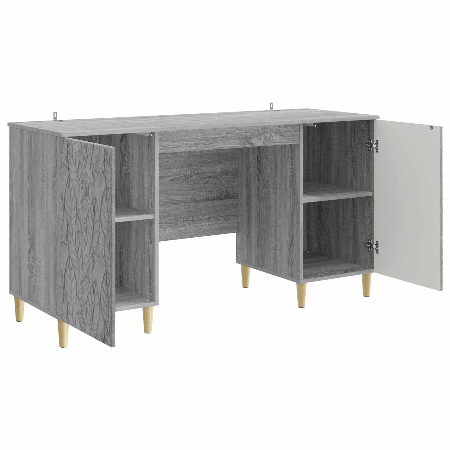 Skrivebord Grå Sonoma Konstruert tre 142,5 x 50 x 75 cm