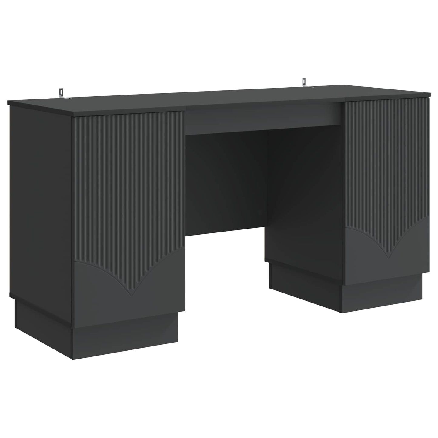 Skrivebord med hylle Svart 142,5 x 50 x 75 cm Konstruert tre
