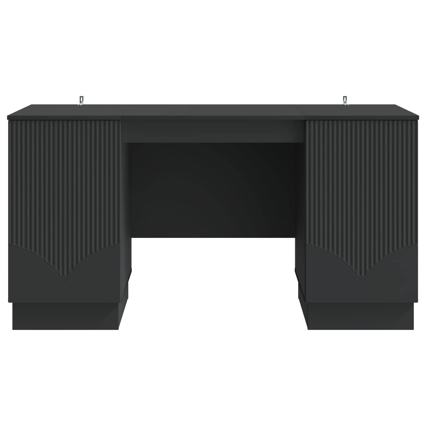 Skrivebord med hylle Svart 142,5 x 50 x 75 cm Konstruert tre