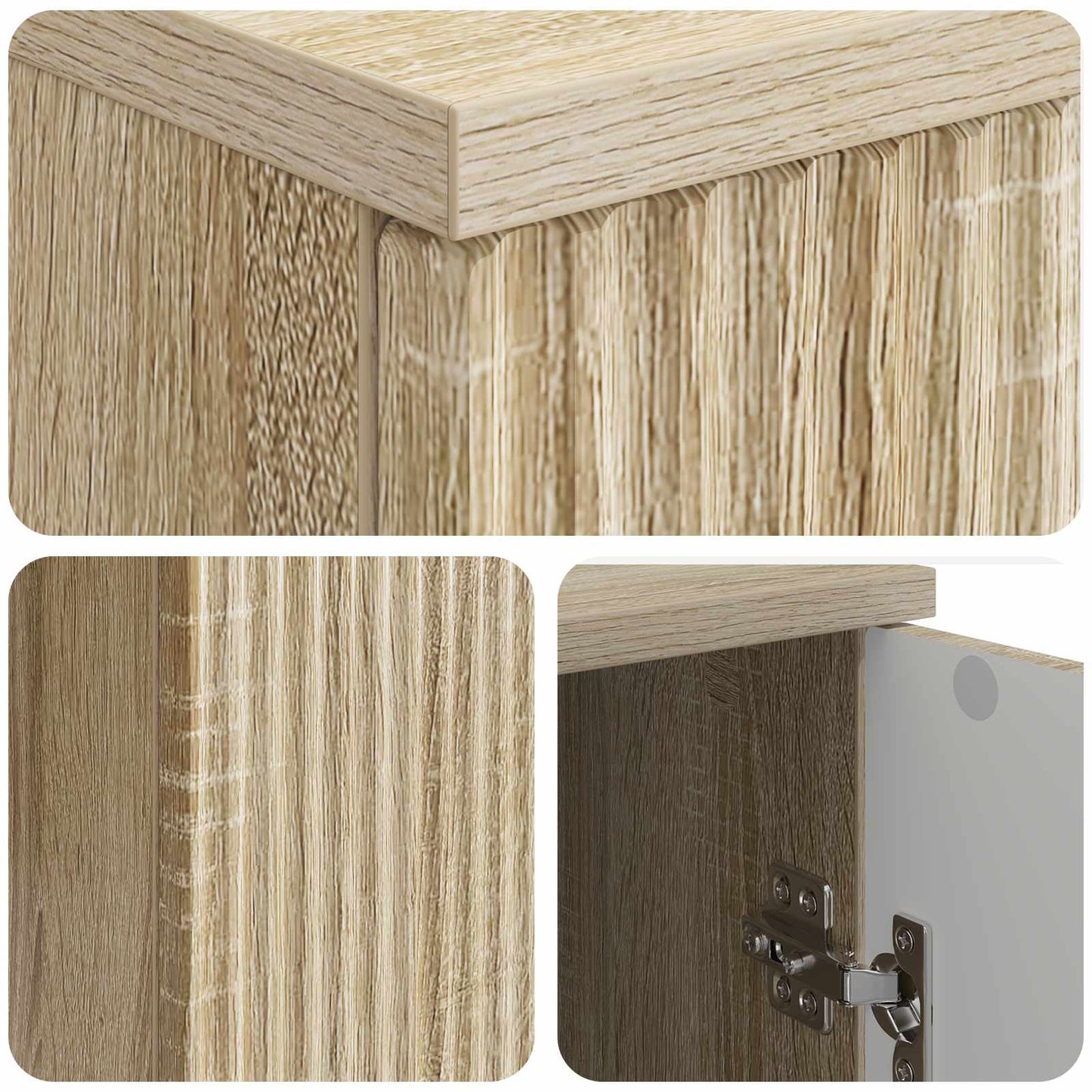 Skrivebord med dør Sonoma eik 142,5 x 50 x 75 cm Konstruert tre