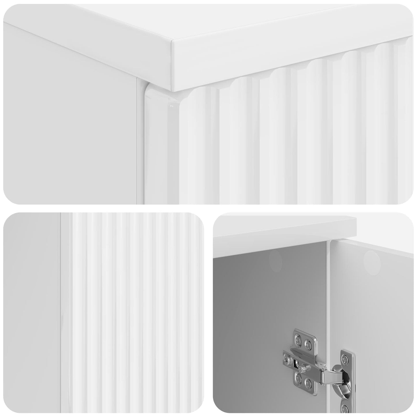 Skrivebord Høgglans hvit 142,5 x 50 x 75 cm Konstruert tre