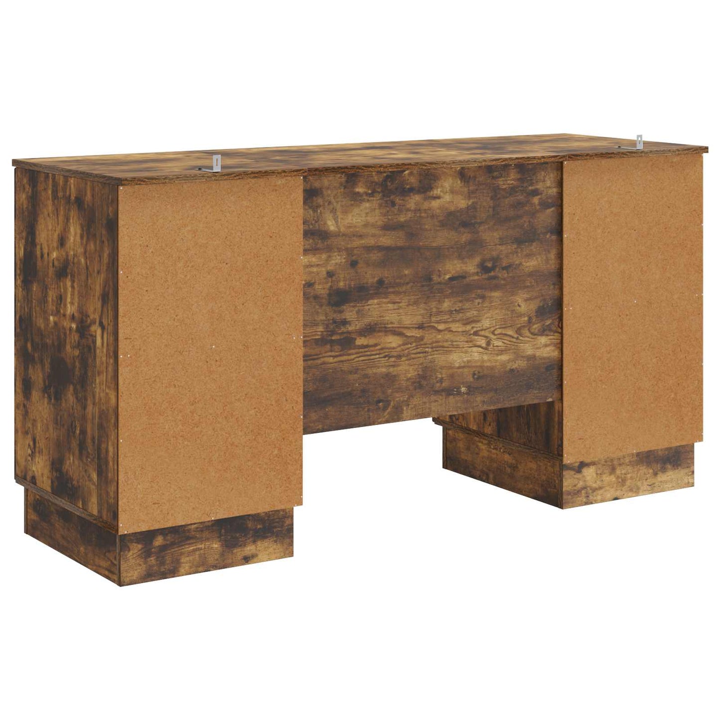 Skrivebord med hylle Røkt Eik 142,5 x 50 x 75 cm Konstruert tre