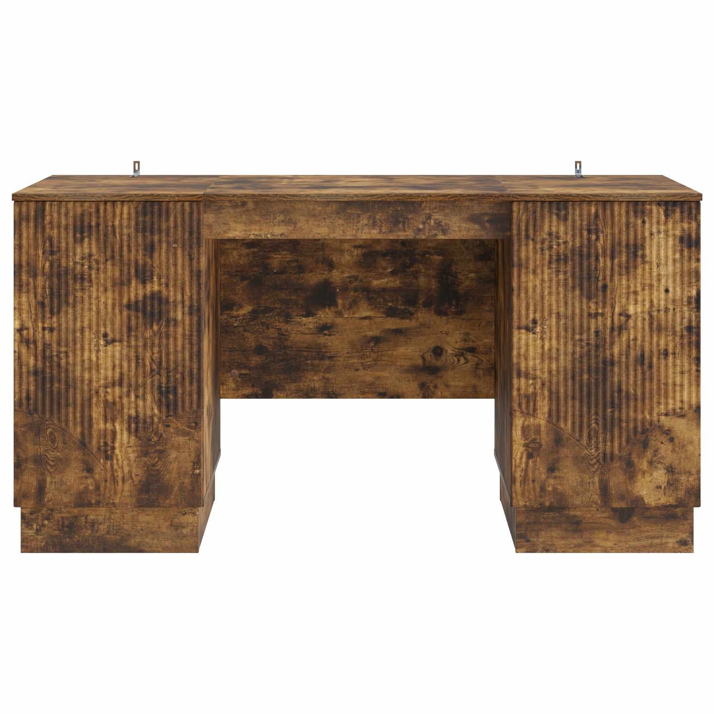 Skrivebord med hylle Røkt Eik 142,5 x 50 x 75 cm Konstruert tre
