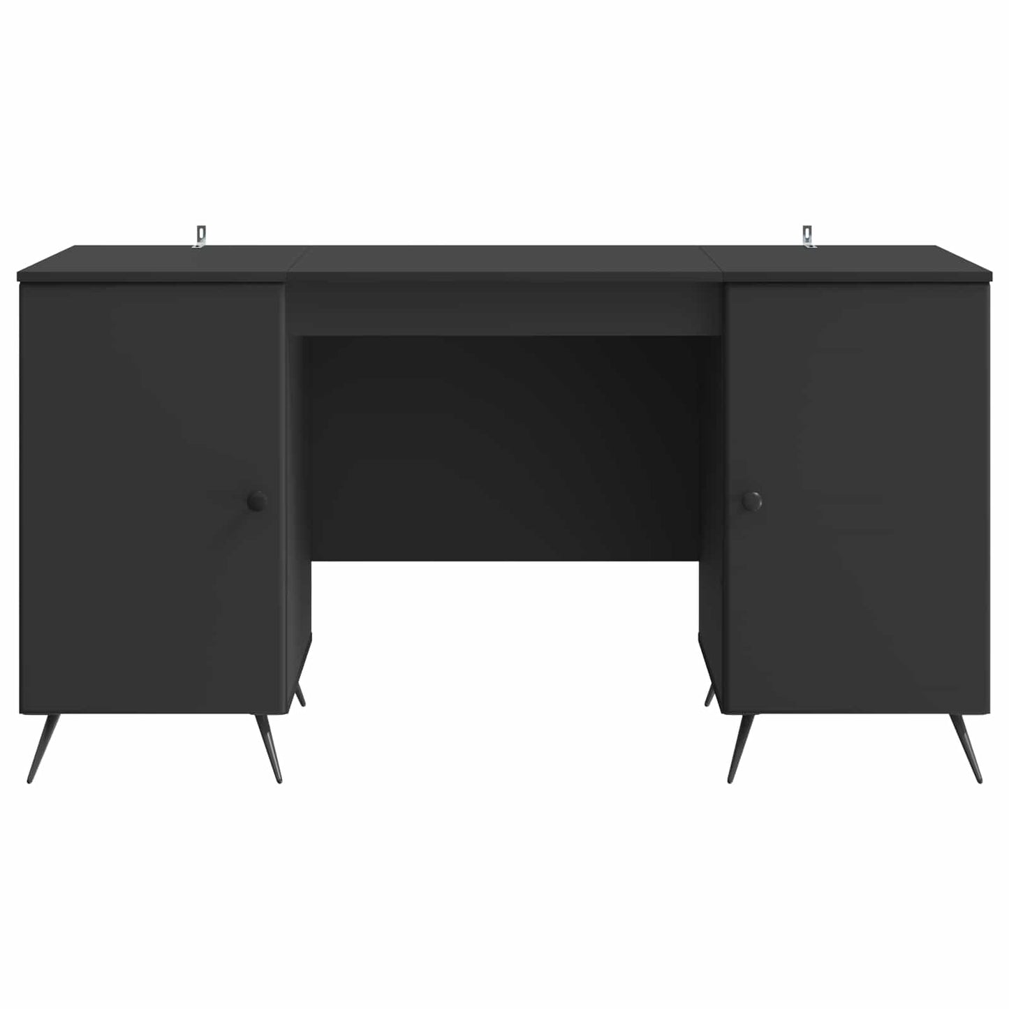 Skrivebord med hylle Svart 142,5 x 50 x 75 cm Konstruert tre