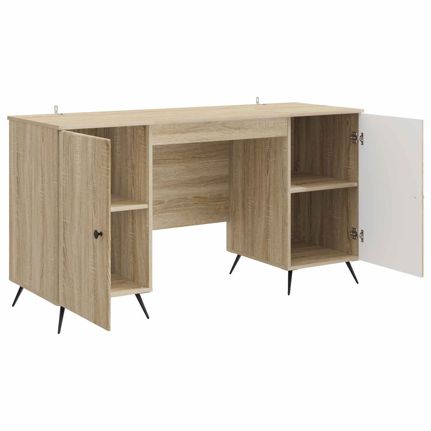 Skrivebord med dør Sonoma eik 142,5 x 50 x 75 cm Konstruert tre