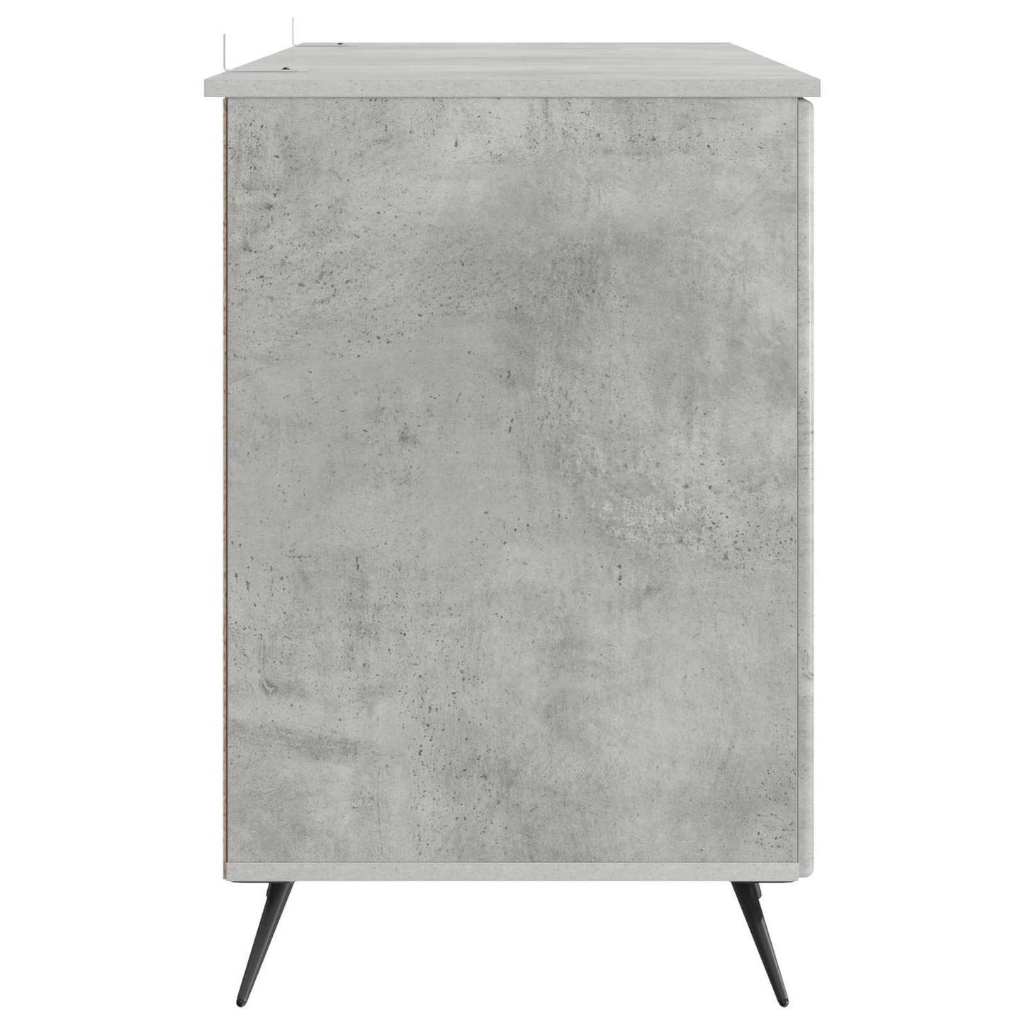 Skrivebord med dør Betonggrå 142,5 x 50 x 75 cm Konstruert tre