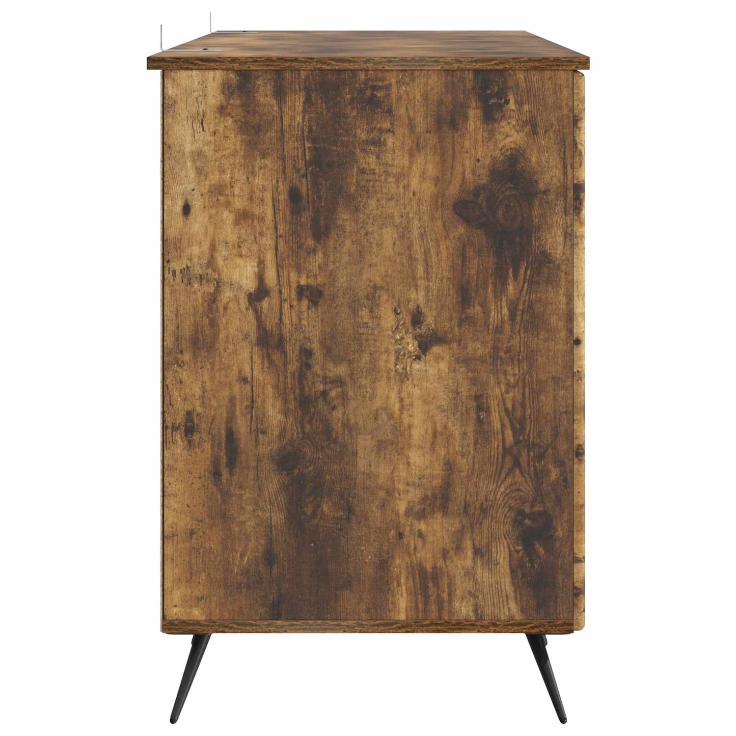 Skrivebord med hylle Røkt Eik 142,5 x 50 x 75 cm Konstruert tre