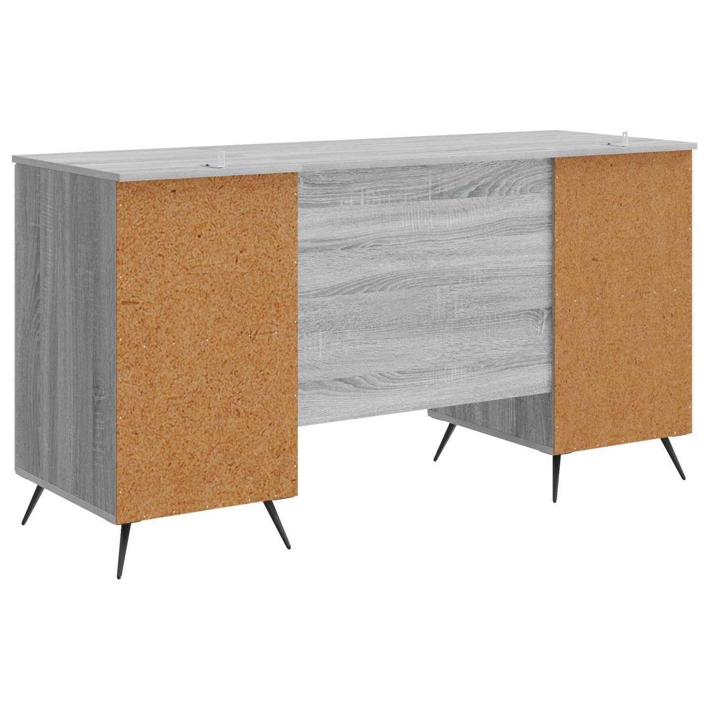 Skrivebord med dør Grå sonoma 142,5 x 50 x 75 cm Konstruert tre