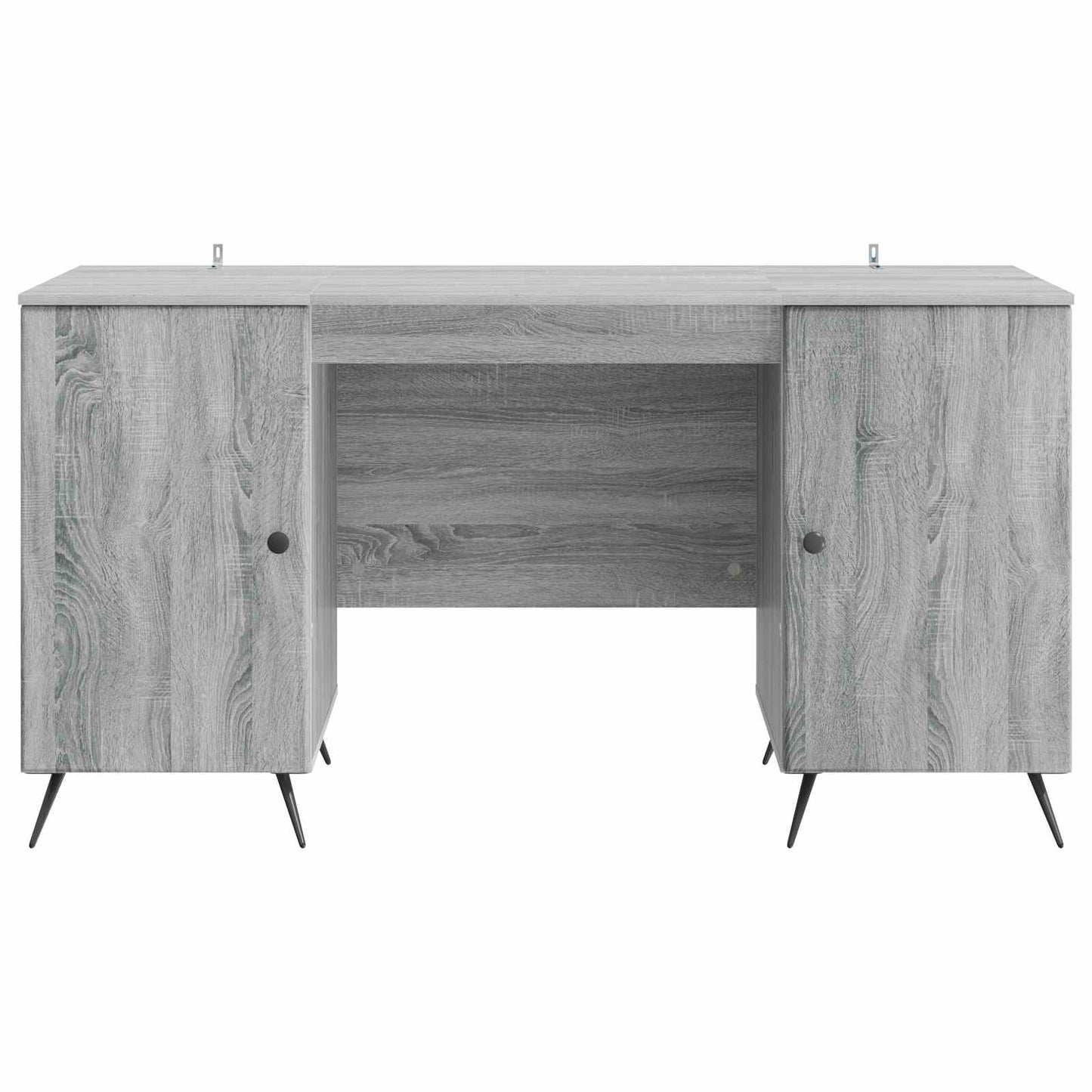 Skrivebord med dør Grå sonoma 142,5 x 50 x 75 cm Konstruert tre