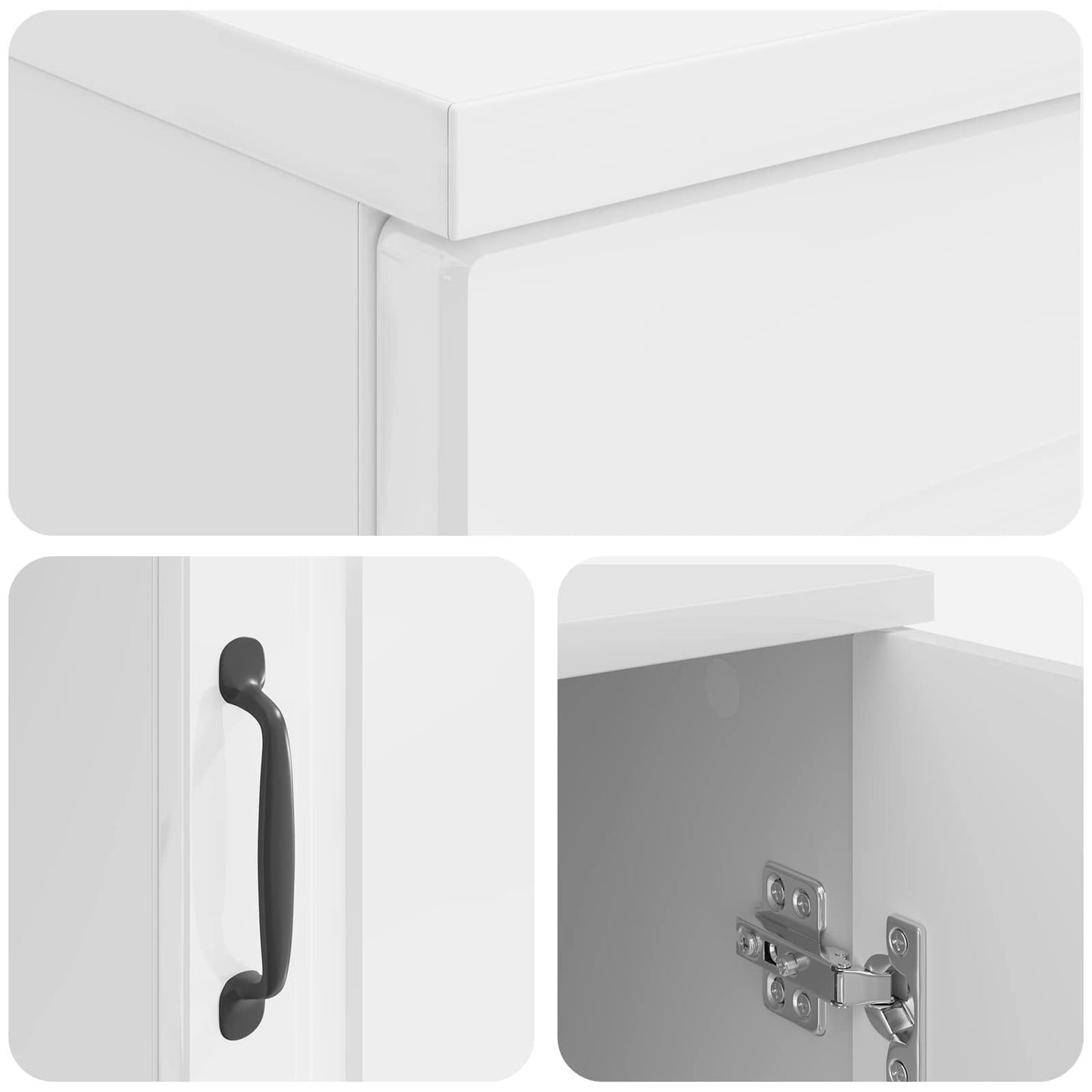 Skrivebord Høgglans hvit 142,5 x 50 x 75 cm Konstruert tre