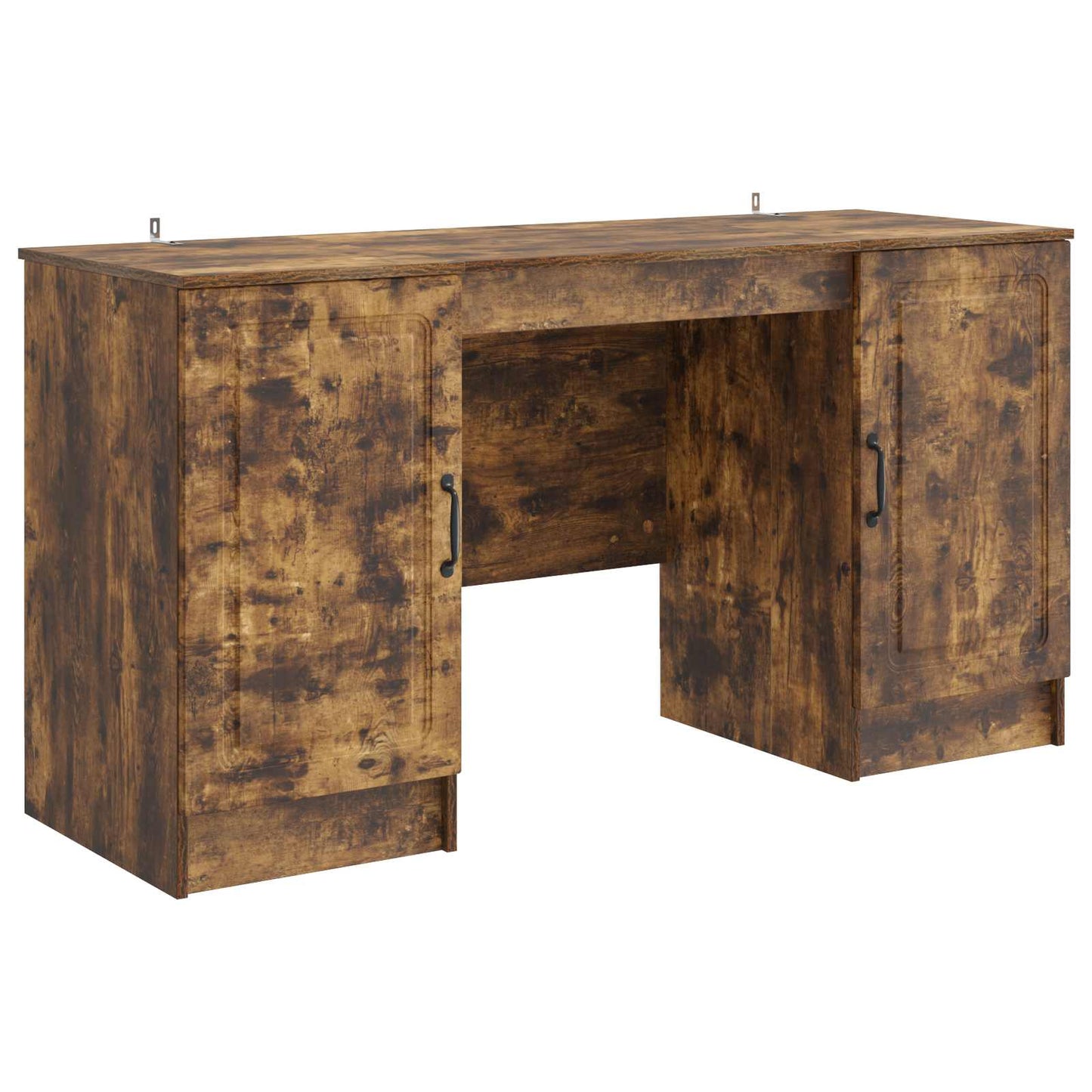 Skrivebord med hylle Røkt Eik 142,5 x 50 x 75 cm Konstruert tre