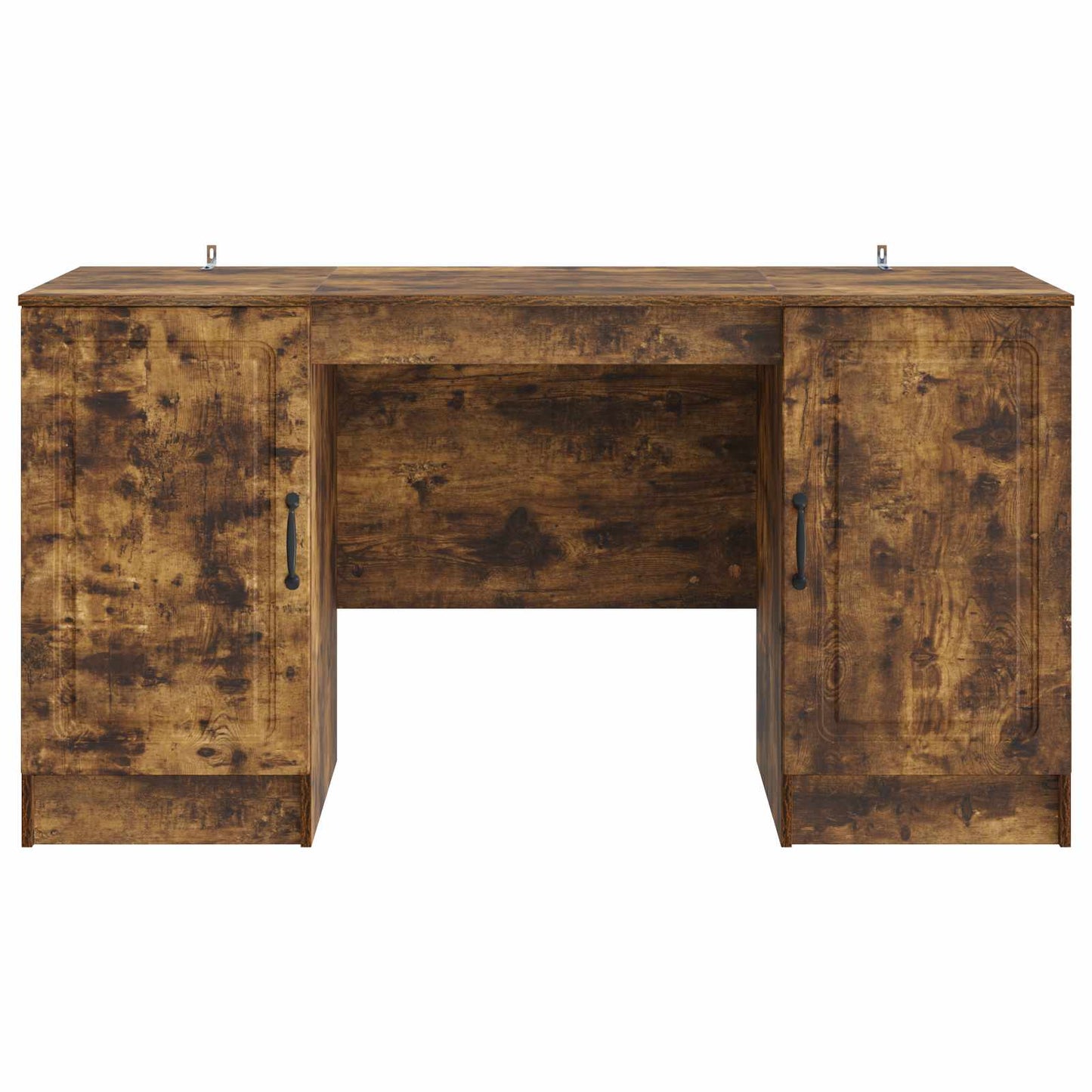 Skrivebord med hylle Røkt Eik 142,5 x 50 x 75 cm Konstruert tre