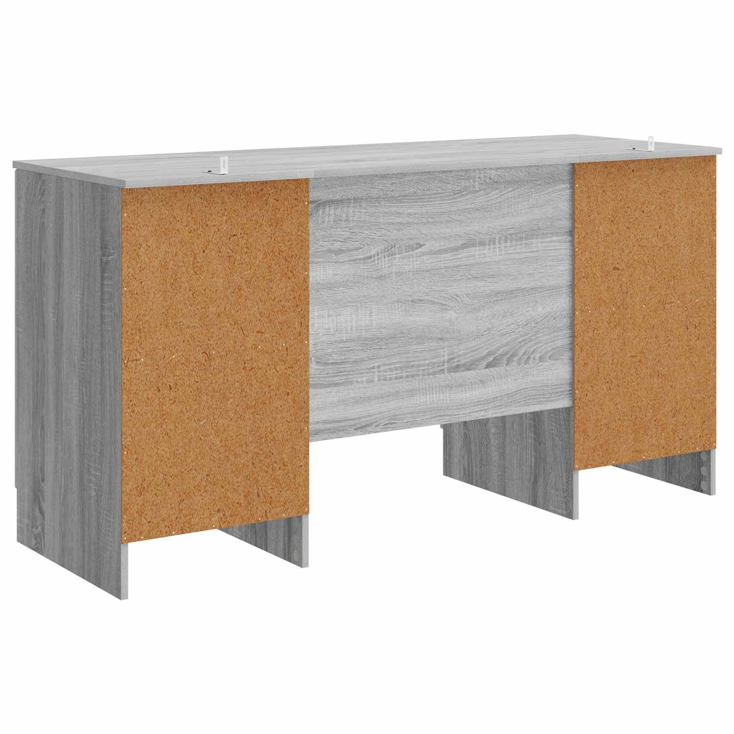 Skrivebord med dør Grå sonoma 142,5 x 50 x 75 cm Konstruert tre