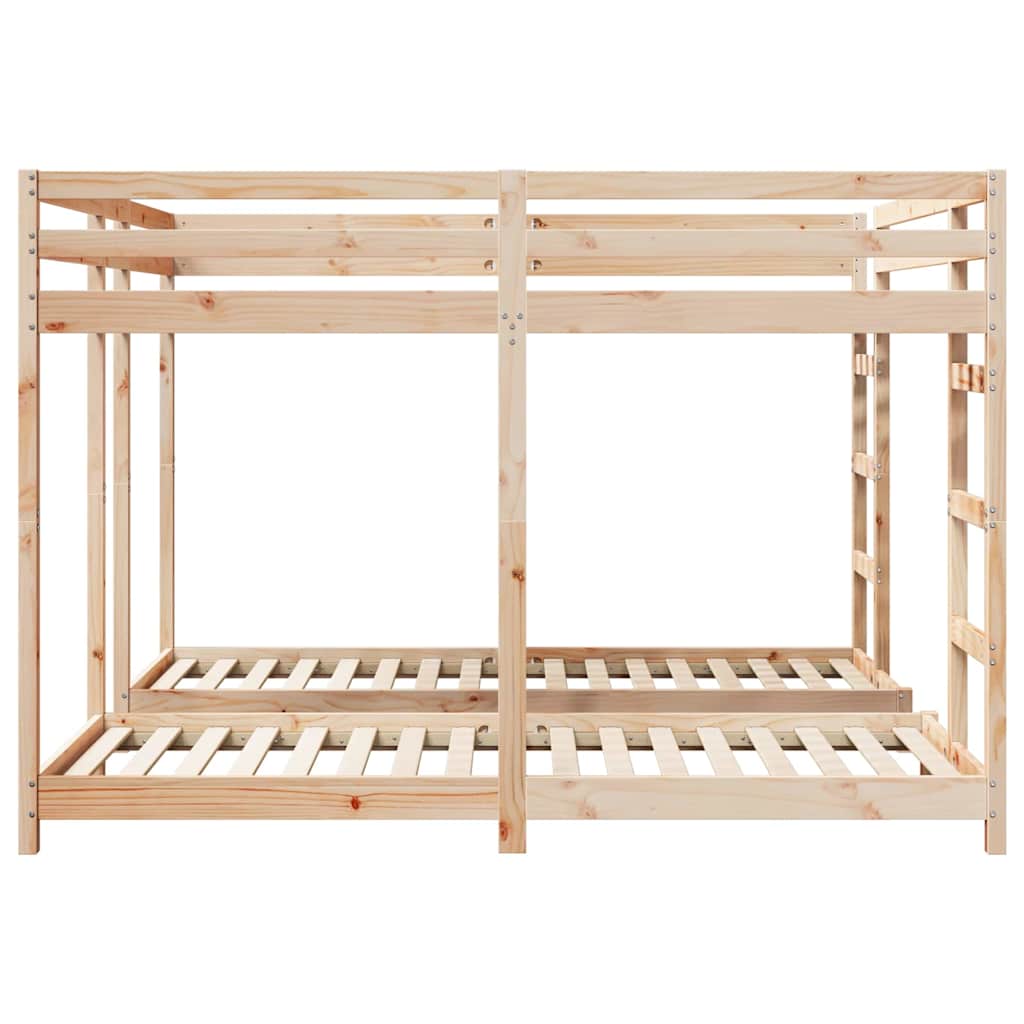 Trippel Køyesengramme Naturlig 80 / 200 x 200 cm Massiv furu
