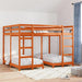 Trippel Køyesengramme Voksbrun 160 x 200 cm Massiv furu