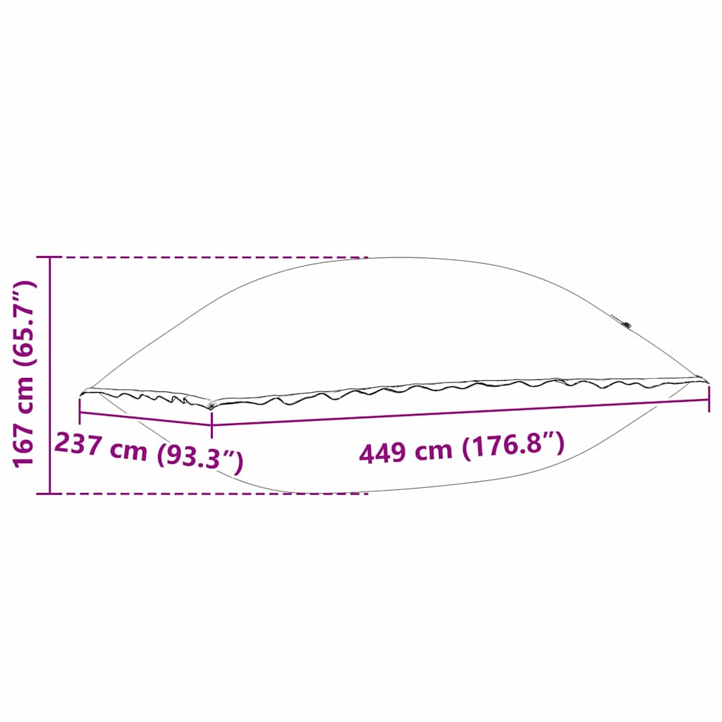 Vinterbassengpute Blå 460 x 230 x 160 cm PVC