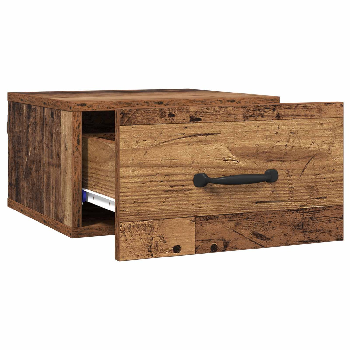 Nattbordskap med skuff Gamle tre 35 x 35 x 20 cm Konstruert tre