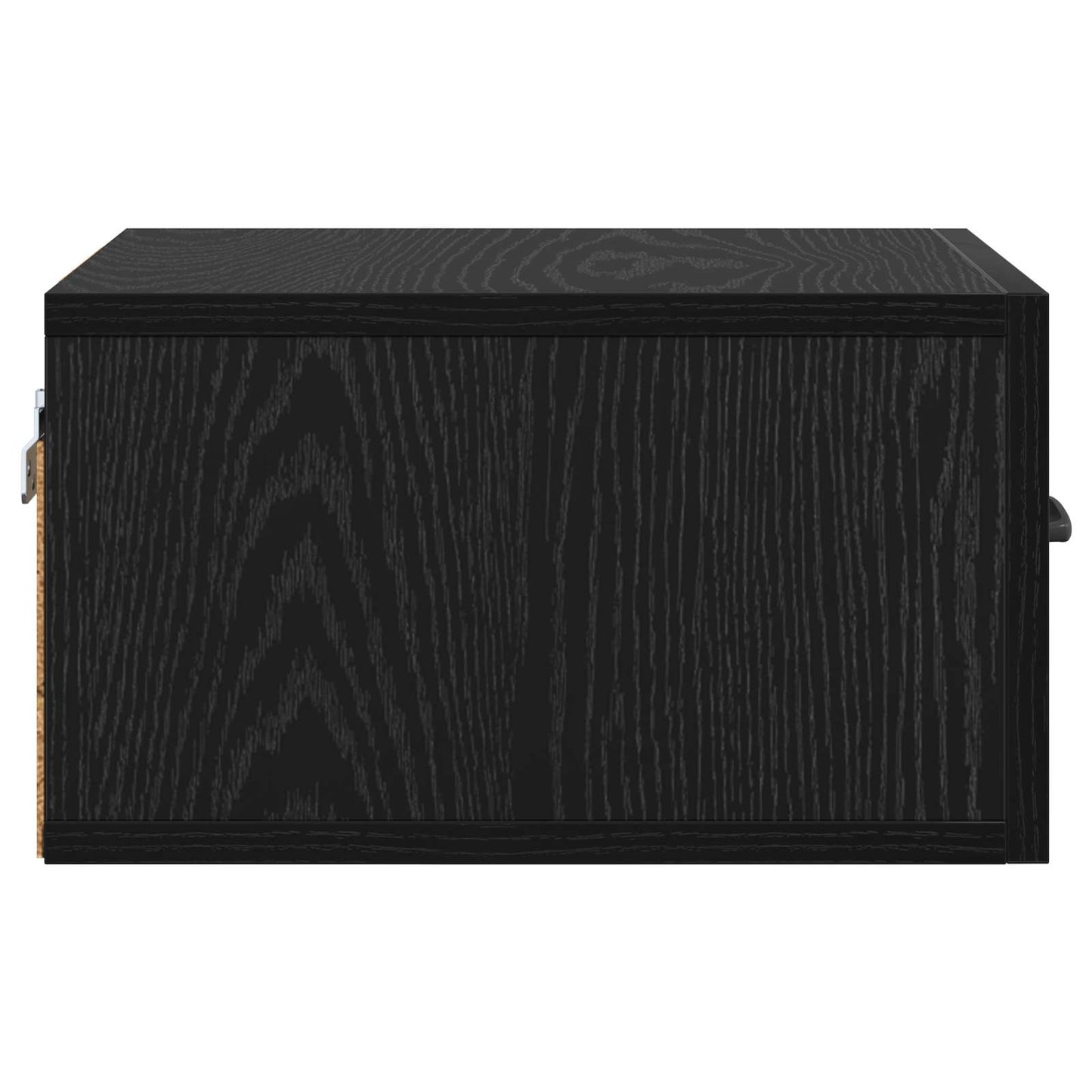 Nattbordskap med skuff Svart Eik 35 x 35 x 20 cm Konstruert tre
