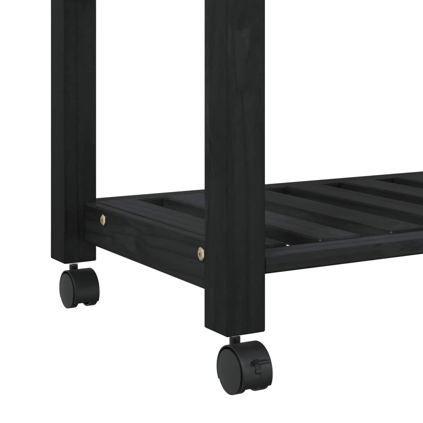 Kjøkkenvogn MONZA Svart 84 x 40 x 88,5 cm Massiv furu