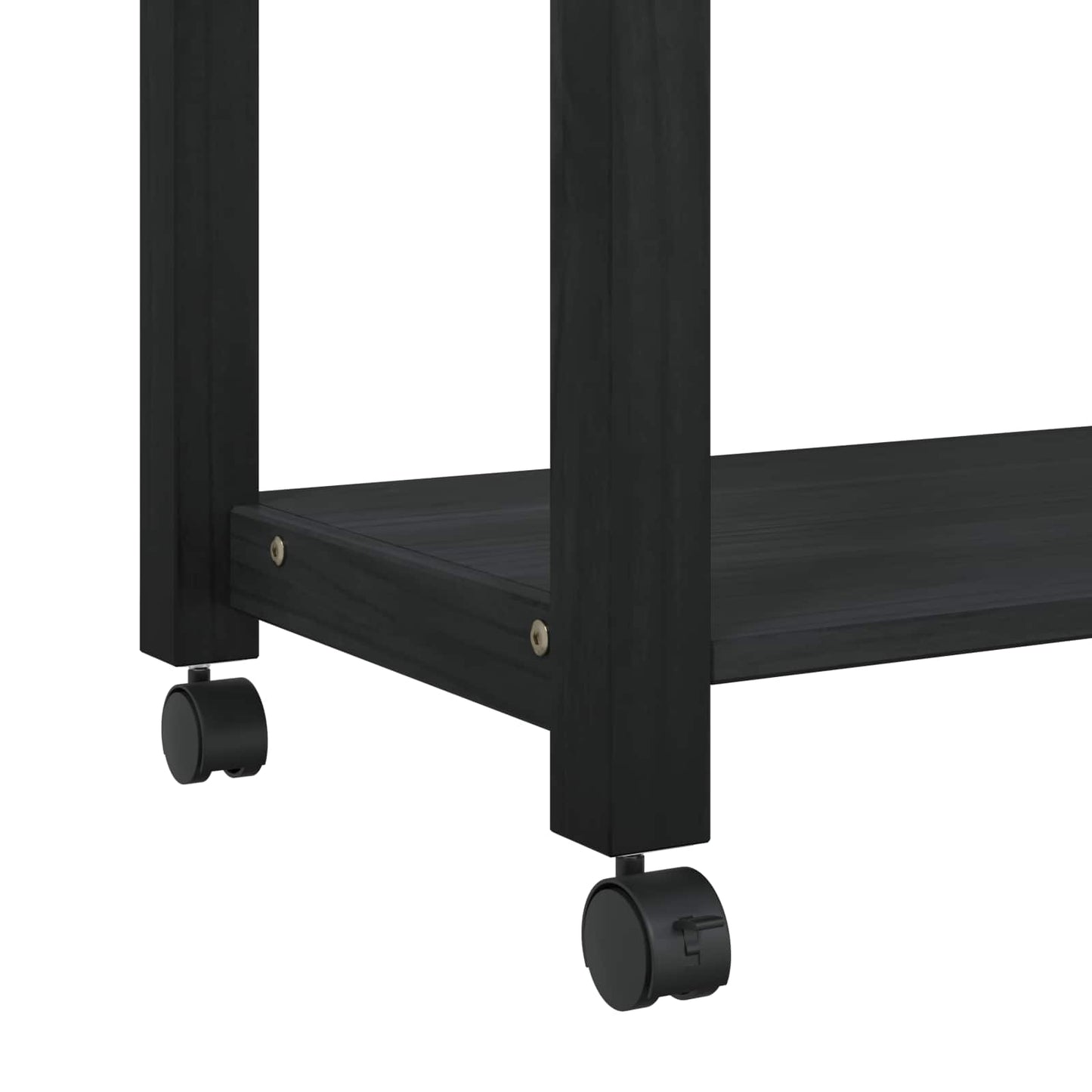 Kjøkkenvogn MONZA Svart 84 x 40 x 88,5 cm Massiv furu