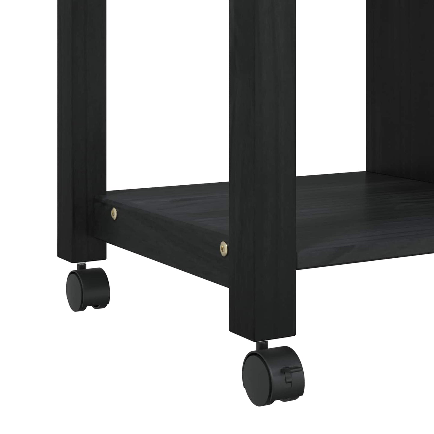 Kjøkkenvogn MONZA Svart 84 x 40 x 88,5 cm Massiv furu