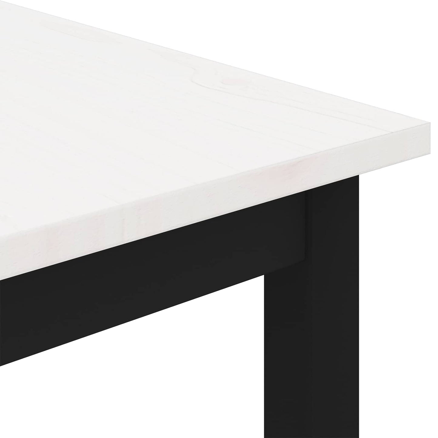 Kaffebord Hvit 40 x 40 x 36 cm Massiv furu