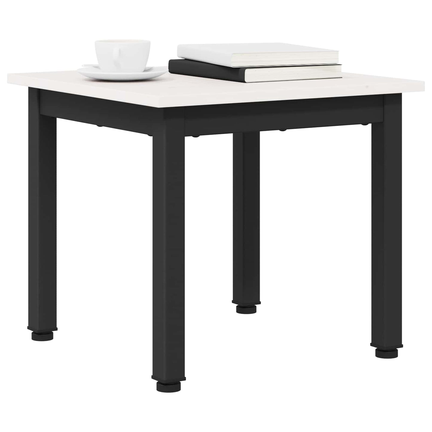 Kaffebord Hvit 40 x 40 x 36 cm Massiv furu