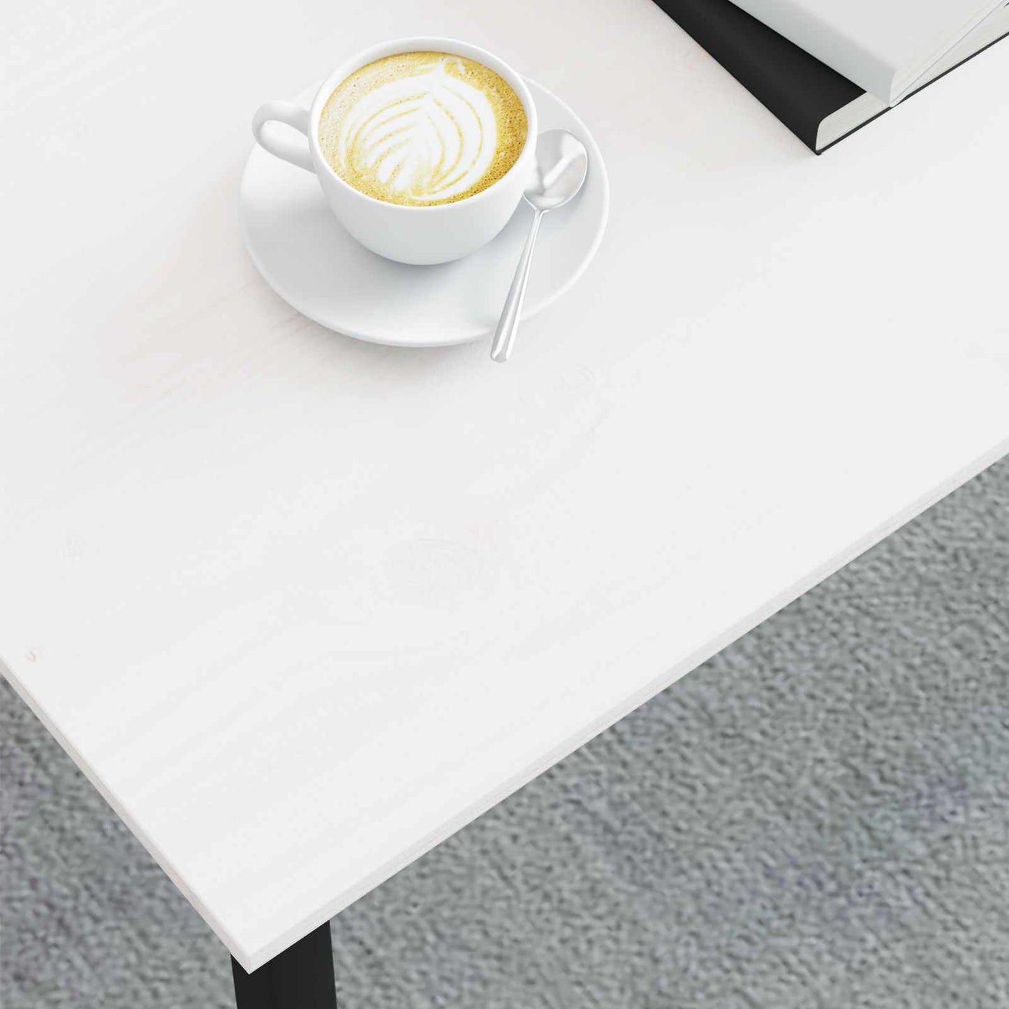 Kaffebord Hvit 100 x 50 x 45 cm Massiv furu