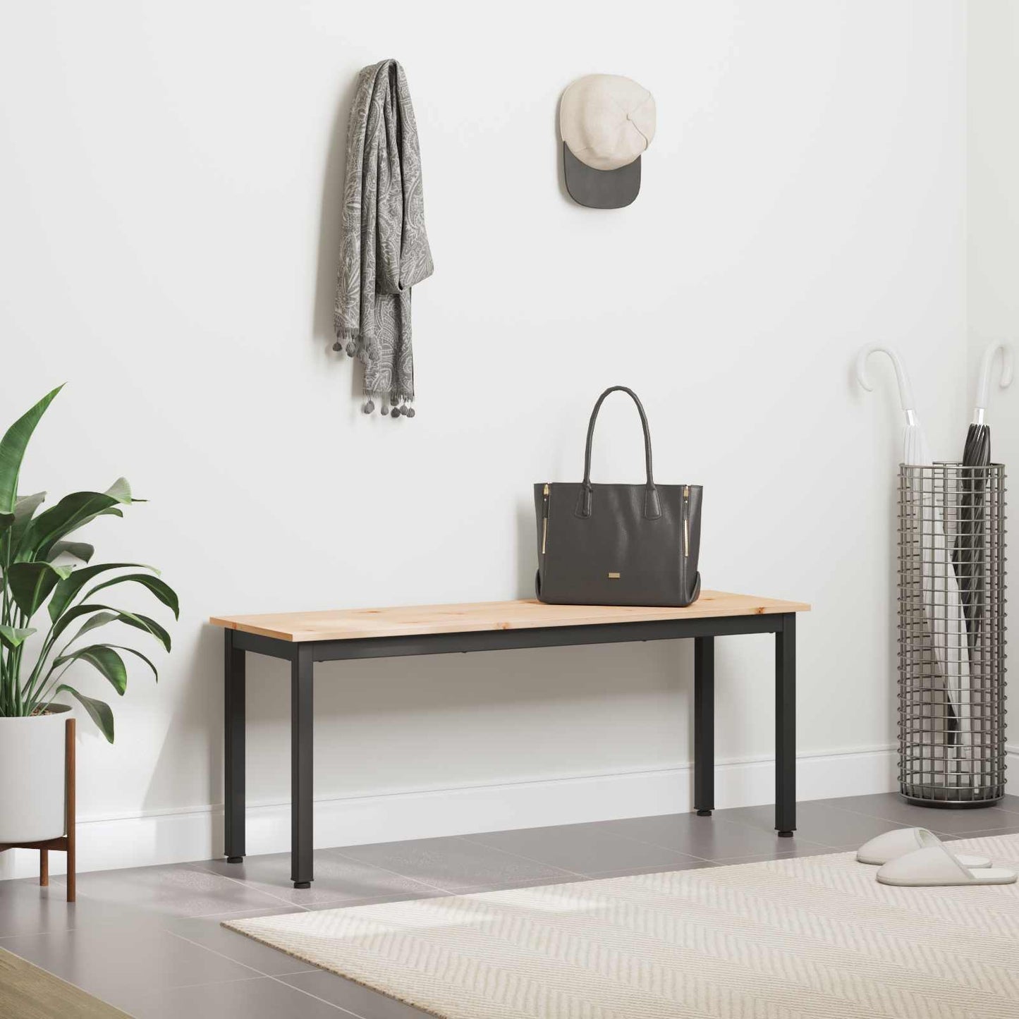benk Naturlig 110 x 35 x 45 cm Massiv furu