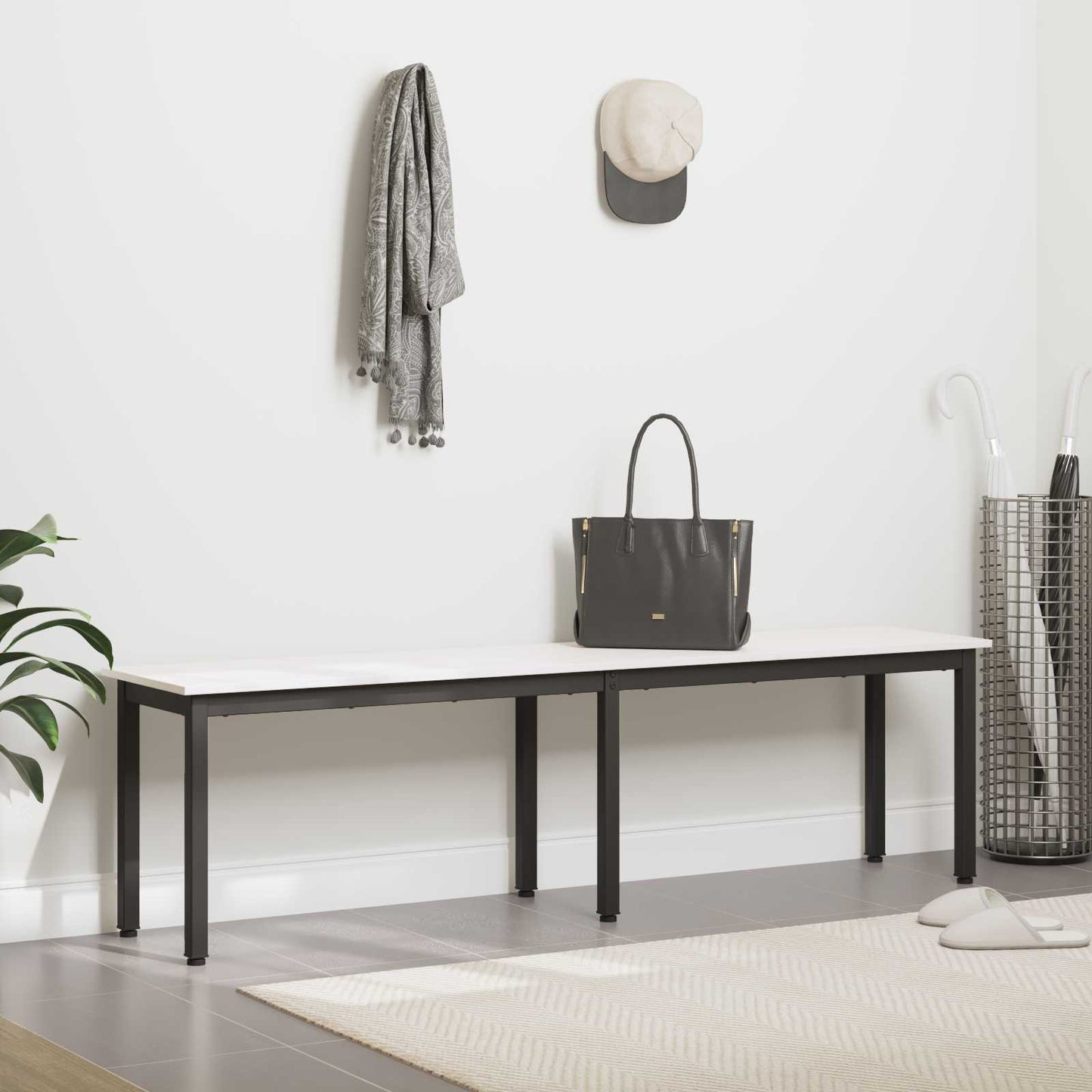 benk Hvit 160 x 35 x 45 cm Massiv furu