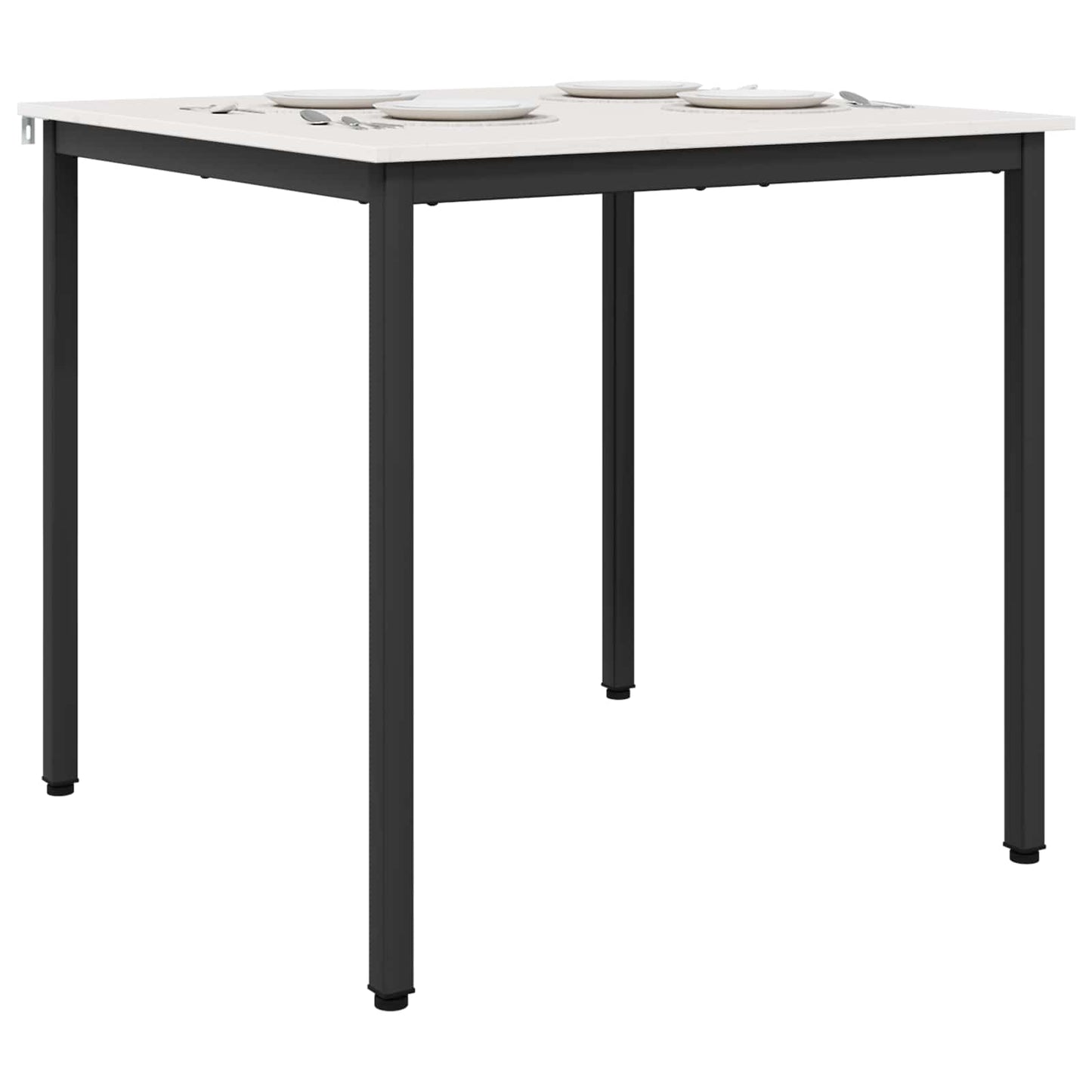 Spisebord Hvit 80 x 80 x 75 cm Massiv furu