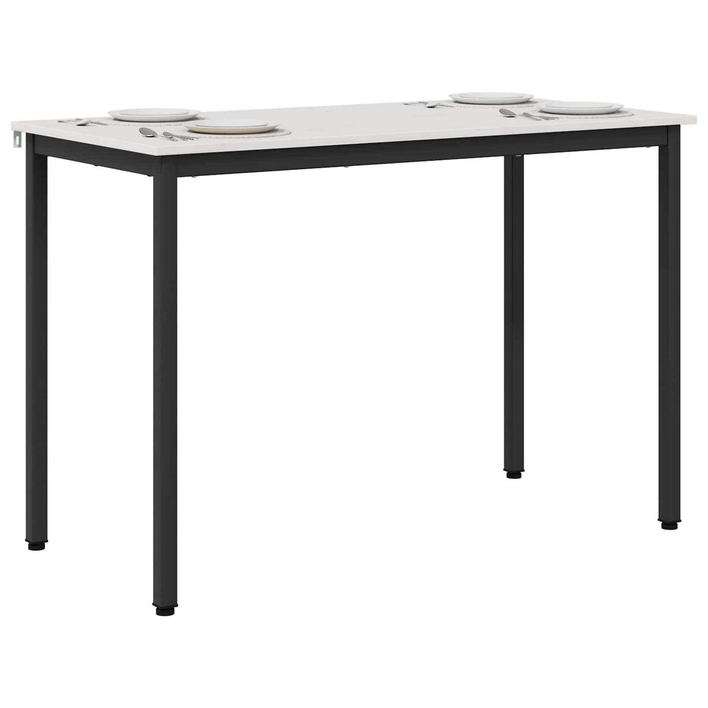 Spisebord Hvit 110 x 55 x 75 cm Massiv furu