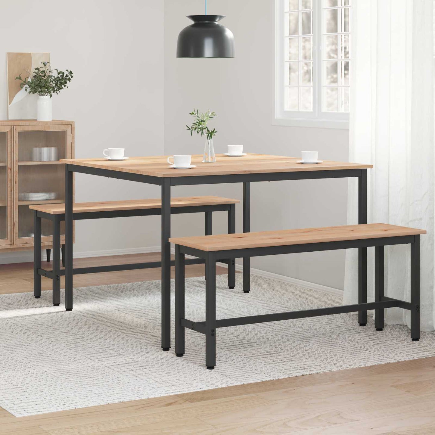 Spisebord Naturlig 110 x 110 x 75 cm Massiv furu