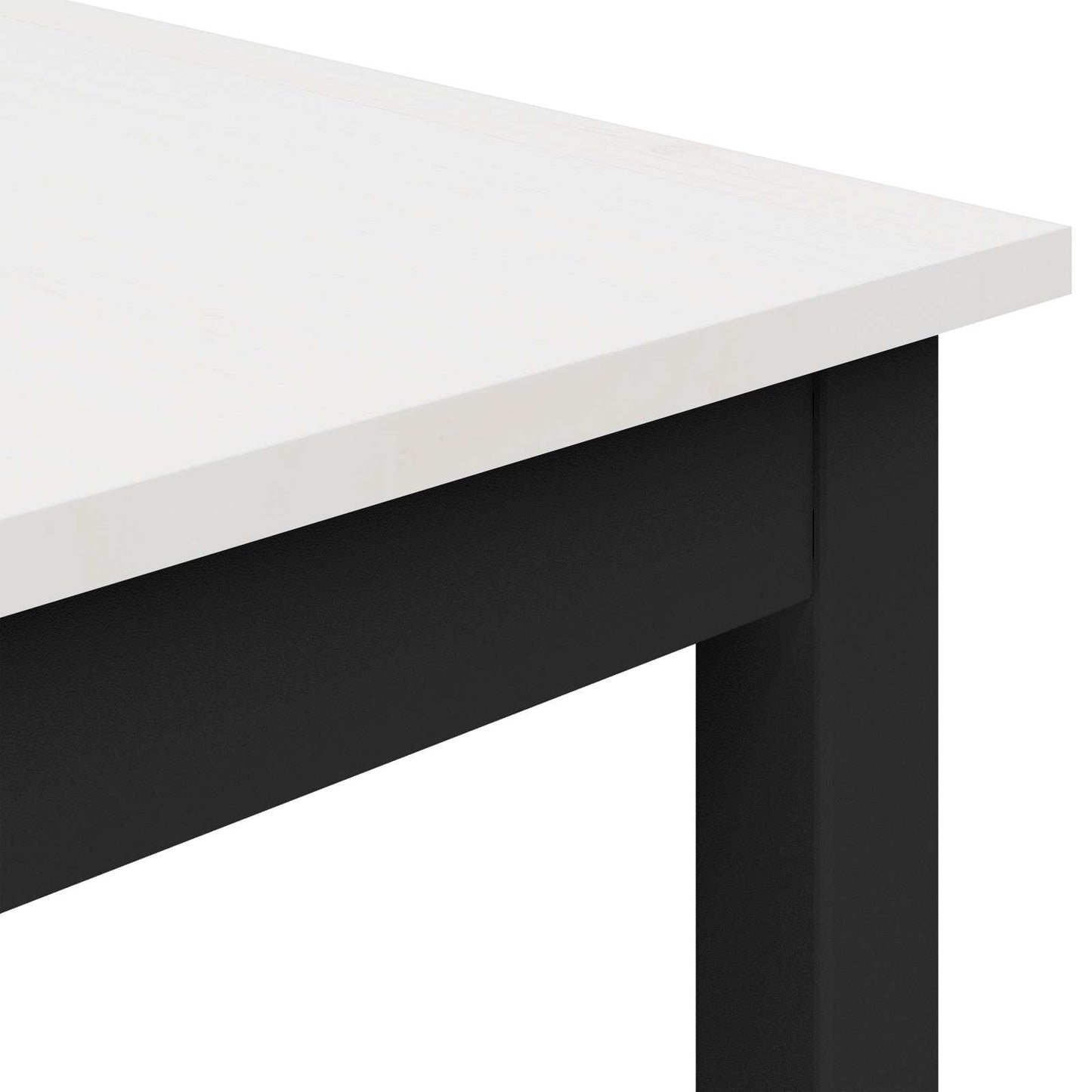 Spisebord Hvit 110 x 110 x 75 cm Massiv furu