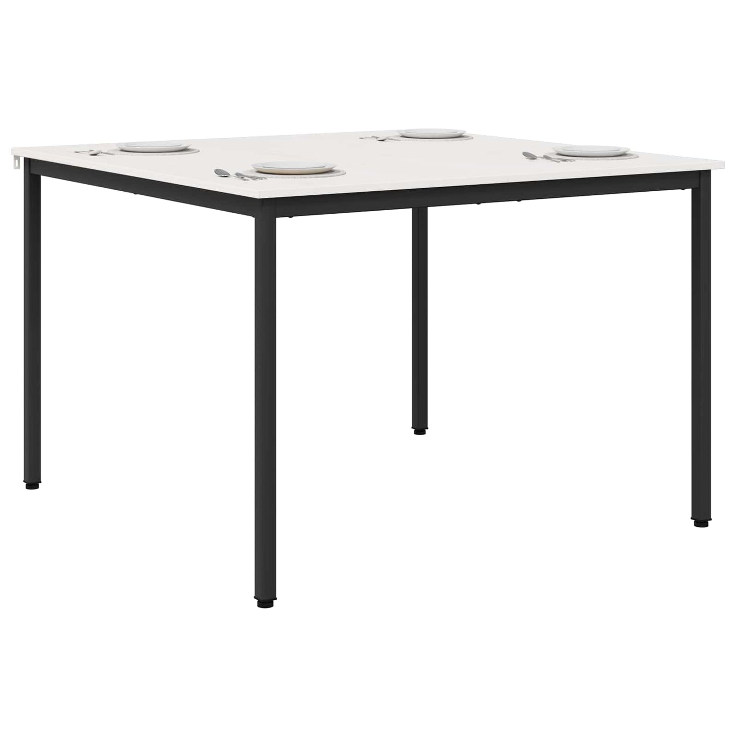 Spisebord Hvit 110 x 110 x 75 cm Massiv furu