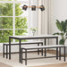 Spisebord Hvit 140 x 80 x 75 cm Massiv furu