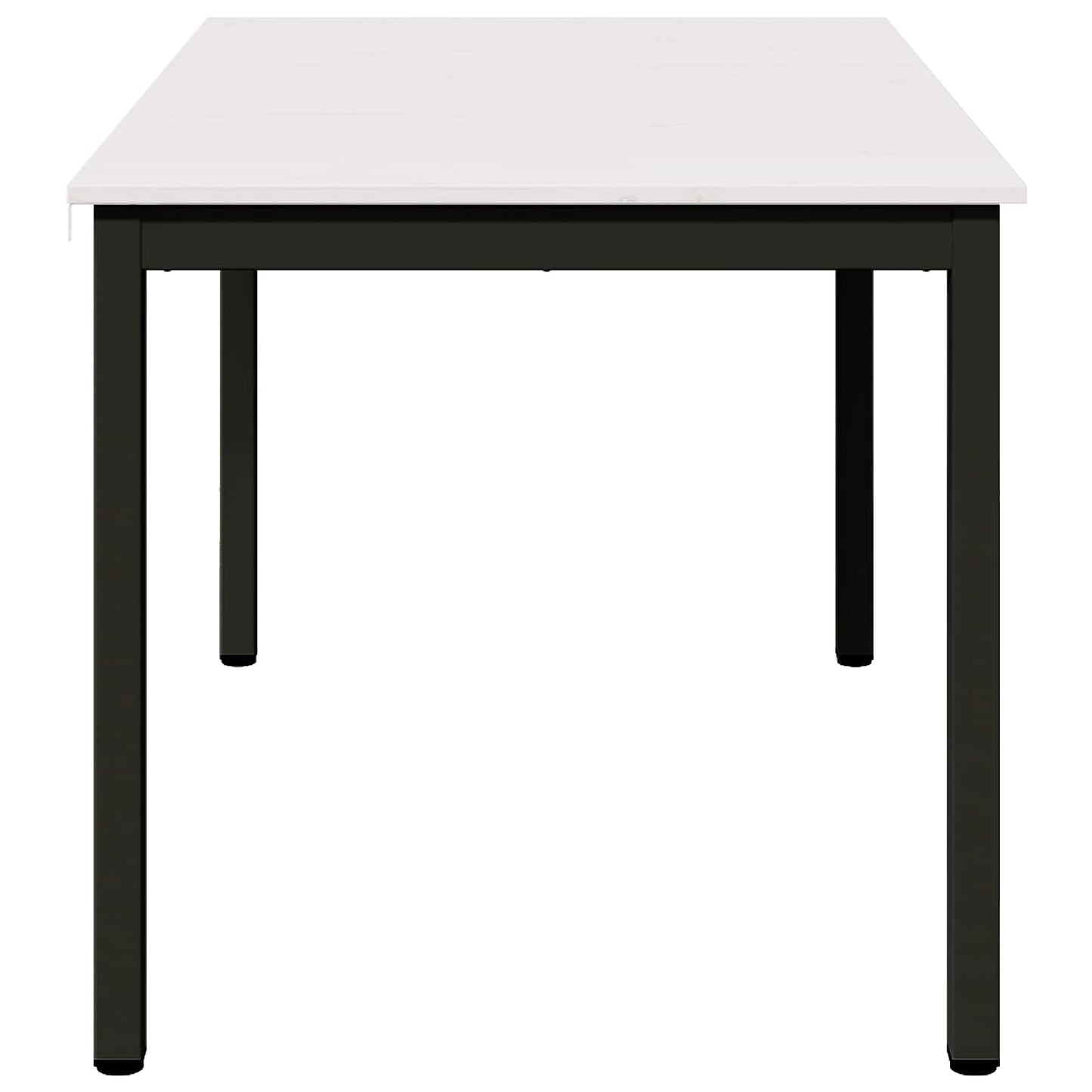 Spisebord Hvit 140 x 80 x 75 cm Massiv furu