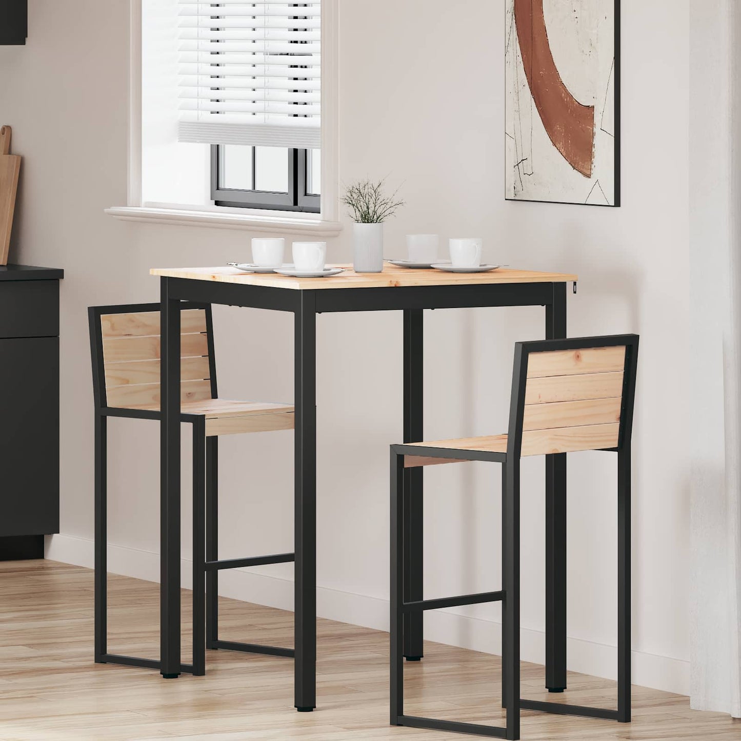 Barbord Naturlig 80 x 80 x 105 cm Massiv furu